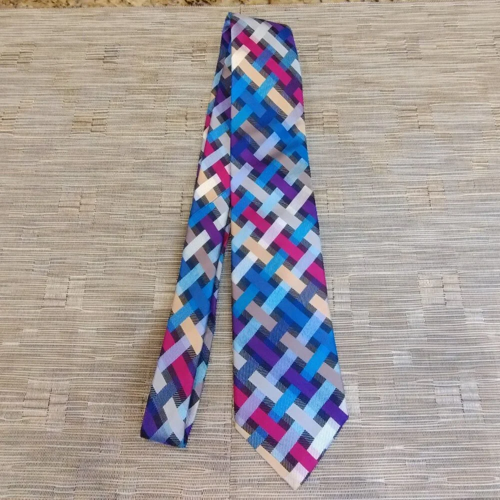 Duchamp London Multi Color Silk Tie
